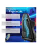 tectake Gamingstuhl Tartaros dicke Polsterung, Belastbarkeit 120 kg, schwarz/schwarz