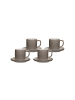Ritzenhoff & Breker 4er Set Espressotassen mit Untertassen Jasper in – 100 ml in Taupe