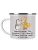 Mr. & Mrs. Panda Kaffeebecher Logopädin Superkraft mit Spruch in Grau Pastell