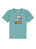 wat? Apparel T-Shirt Let's Get Lost in Teal Monstera