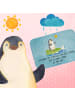 Mr. & Mrs. Panda Badteppich Pinguin Surfer mit Spruch in Eisblau