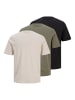 Jack & Jones 3er-Pack T-shirt in Dusty Olive