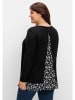 sheego Longshirt in schwarz-weiß