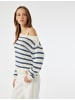 KOTON SWEATERS in Blau Gestreift