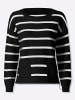 Heine Pullover in schwarz-ecru-gestreift