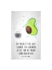 Mr. & Mrs. Panda Gästehandtuch Avocado Tanzen mit Spruch in Weiß