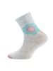 ewers 6er-Set Socken 6er Pack  GOTS Blumen/Herzen in grau