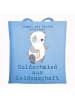 Mr. & Mrs. Panda Tragetasche Goldschmied Leidenschaft mit Spruch in Sky Blue