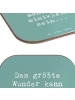 Mr. & Mrs. Panda Glas-Untersetzer Spruch Wunder Entdecken mit Sp... in Meeresbrise