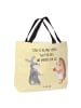 Mr. & Mrs. Panda Shopper Tasche Hase Igel mit Spruch in Gelb Pastell