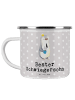 Mr. & Mrs. Panda Camping Emaille Tasse Pinguin Bester Schwiegers... in Grau Pastell
