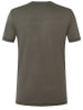 super.natural Merino T-Shirt GRID LOGO in braun