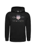 Gant Kapuzenpullover Reg Archive Shield in schwarz