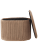 Beliani Pouf RICHLAND in Beige - (W) 55 x (H) 41 x (L) 35 cm