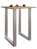 VCM  Holz Bartisch Stehtisch Tisch Tresen Xona 80x50 in Silber / Honig-Eiche