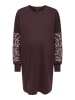 ONLY Sweatshirt-Kleid in Chocolate Plum
