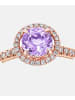 Diamant L'éternel Ring aus 375 Roségold mit 0.30 Karat Diamant mit Amethyst