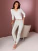 creation L 5-Pocket-Jeans in ecru-rosé-bedruckt