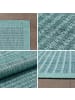 KADIMA DESIGN Teppich Outdoor Waschbar Einfarbig DAFNE Strapazierfähig OEKO-TEX in Blau