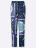 Heine Druck-Hose in grasgrün-royalblau-bedruckt
