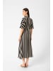 Soaked in Luxury Kleid SLClero Feminine Form in White and Black Stripe