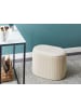Beliani Pouf RICHLAND in Beige - (W) 55 x (H) 41 x (L) 35 cm