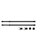 Wenko Garderobensystem HERKULES Kleidungsstangen, 2er-Set in Schwarz, (L) 3 cm