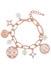 Lulu & Jane Armband Stern aus Metall-Legierung mit Glas in roségold