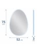 relaxdays Badspiegel "Kiesel" - (B)52 x (H)75 cm