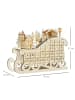 HOMCOM Weihnachts-Adventskalender-45B x 10T x 31H cm-Naturholz