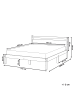 Beliani Doppelbett MERCURER in Braun - (W) 147 x (H) 80 x (L) 208 cm