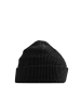 Yuhu Unisex Beanie Baumwolle Waffelstrick Wintermütze in Schwarz