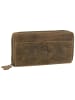 Greenburry Geldbörse Vintage Leder in Sattelbraun