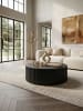 KADIMA DESIGN Couchtisch Beistelltisch | Metall, 67x67x31cm, Wellen-Muster