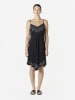 KOROSHI Midi-Kleid mit zentraler Spitze in Schwarz