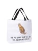 Mr. & Mrs. Panda Tote Bag Otter Kind mit Spruch in Weiß