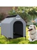 COSTWAY 2 in 1 erhöhtes Hundebett Outdoor 75 x 110 x 106 cm in Grau