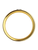 Adeliás Damen Ring aus Edelstahl mit Strass Steinchen in gold