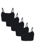 TupTam Mädchen Bustier mit Spaghettiträger 5er Pack in schwarz