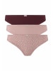 Hessnatur Slip Regular Cut 3er Pack in bordeauxrot