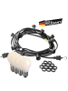 SATISFIRE Garten Party Lichterkette Illu 30 milchige LED Tropfenlampen 30m schwarz