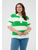 KAFFE curve Strickpullover KClizzy Loose fit in Chalk/Bright Green Stripe