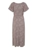 ICHI Freizeitkleid IHAYA Relaxed fit in BEIGE/PINK LEOPARD FLOWER