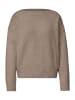 Street One Langarm Strickpullover mit U-Boot-Ausschnitt in Sanded Amber Mel.