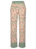 LASCANA Pyjamahose in rosa-schilfgrün