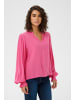 Kaffe Langarm-Bluse KAelly Regular fit in Pink Power