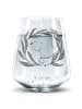 Mr. & Mrs. Panda Trinkglas Hund Blumen ohne Spruch in Transparent