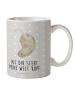 Mr. & Mrs. Panda Camping Tasse Otter Kopfüber mit Spruch in Grau Pastell