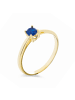 Luxenter Ring  aus 925er Sterlingsilber mit hydrothermalem Quarz 18K Gelbgold-Finish