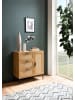 KADIMA DESIGN Kommode 80x82x36 cm Flurkommode Eiche-Dekor & Rattan, Sideboard mit